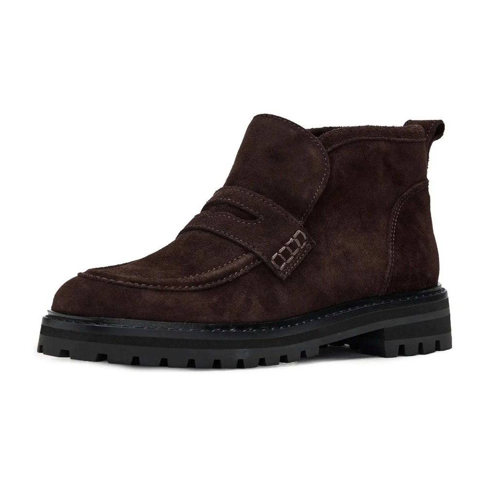 Madewell Rory Brown Suede Lug Loafer Bootie in Coffee Bean 9.5